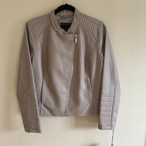 Bernardo Beige Moto Jacket